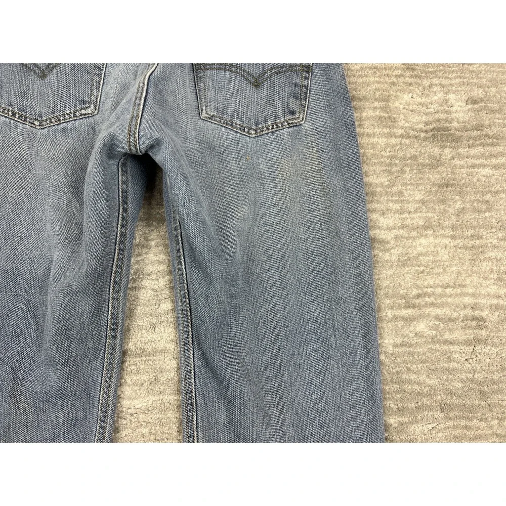 Levi's Jeans Boys 28x27 Blue 514 Straight Medium‎ Wash Denim Classic Fit